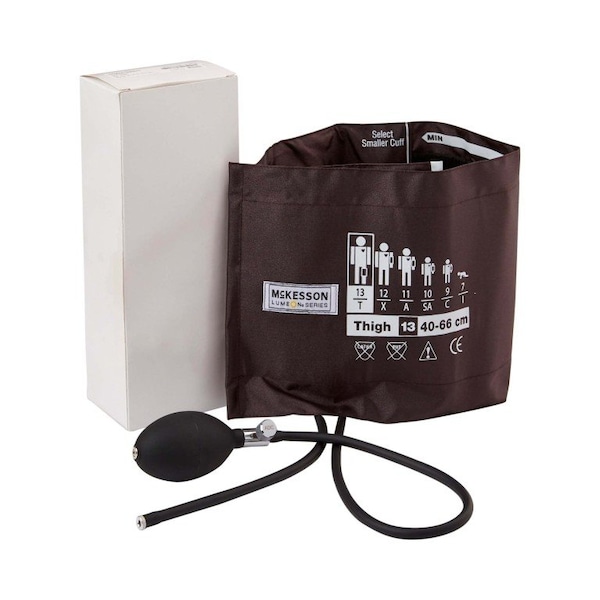 Mckesson Blood Pressure Cuff and Bulb, Nylon, XLarge Cuff, Brown, 40-66 cm, Thigh, 12PK 01-865-13TBRGM - main